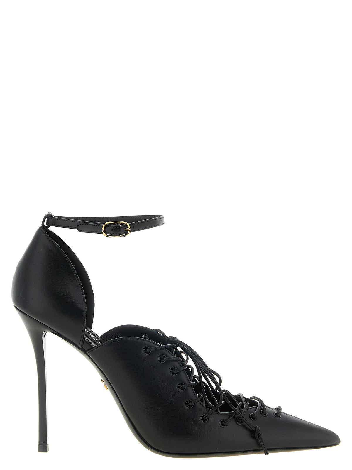 Dolce & Gabbana Schwarze Pumps aus Kalbsleder mit hohem Absatz
