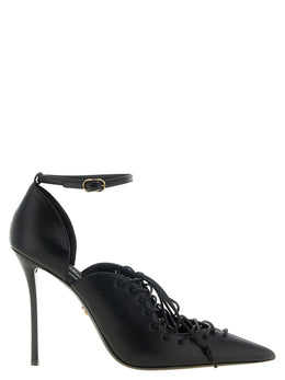 Dolce & Gabbana Schwarze Pumps aus Kalbsleder mit hohem Absatz