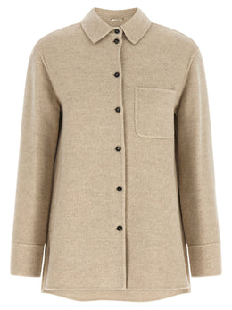 'S Max Mara Beige Virgin Wool Shell Jacke