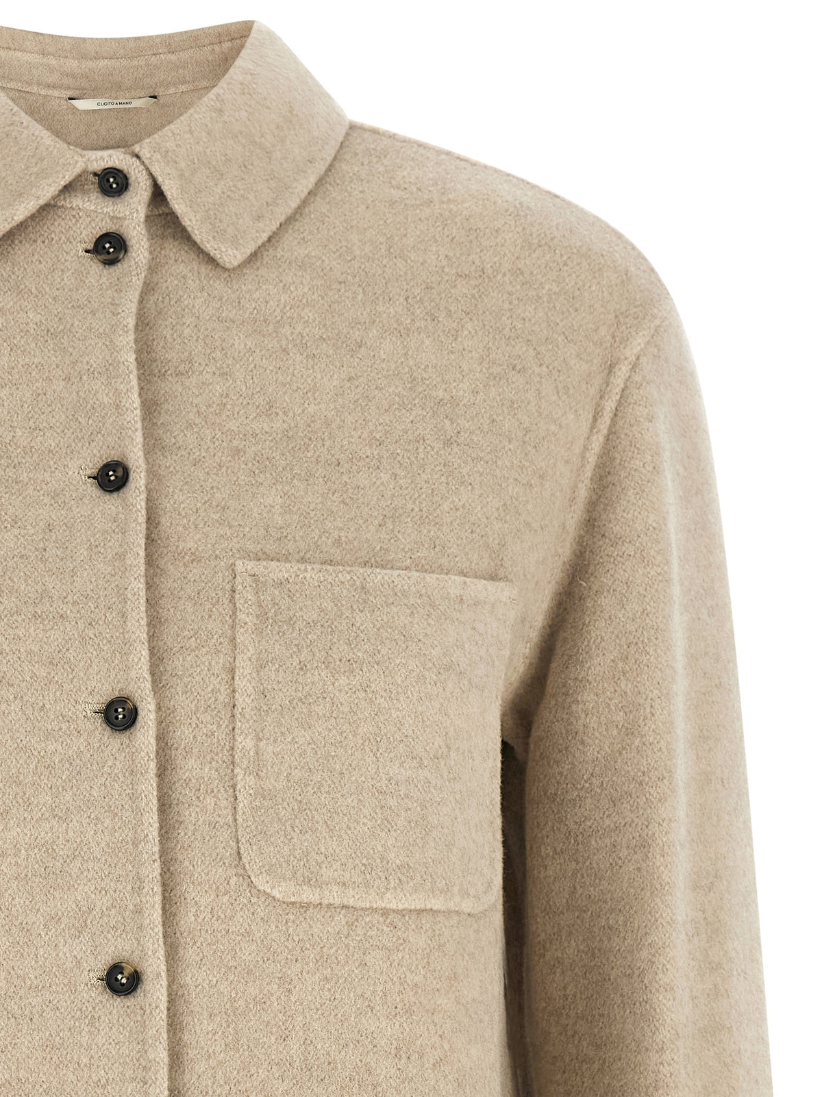 'S Max Mara Beige Virgin Wool Shell Jacke