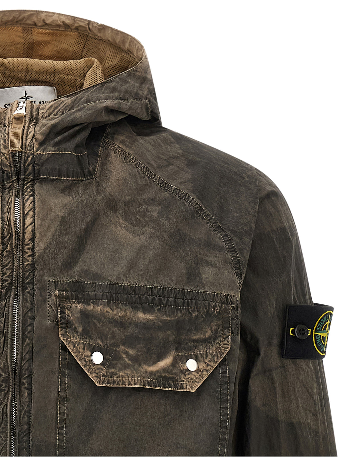 Stone Island Braune Polyamid-Bluse