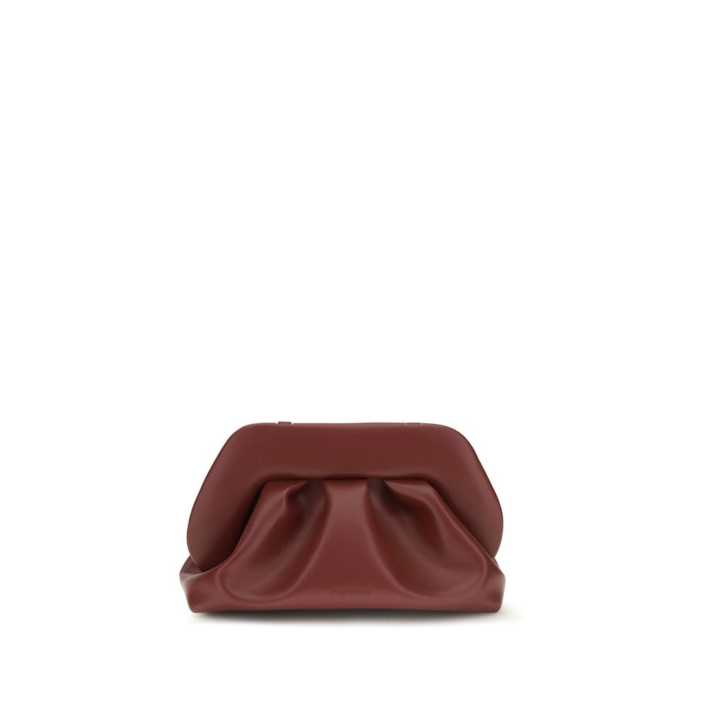 THEMOIRè Bordeaux Clutch aus veganem Leder
