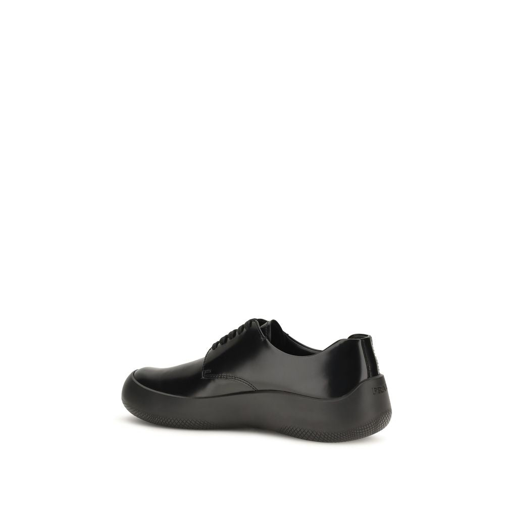 Prada Schwarze Bos Taurus Kalbsleder-Sneakers
