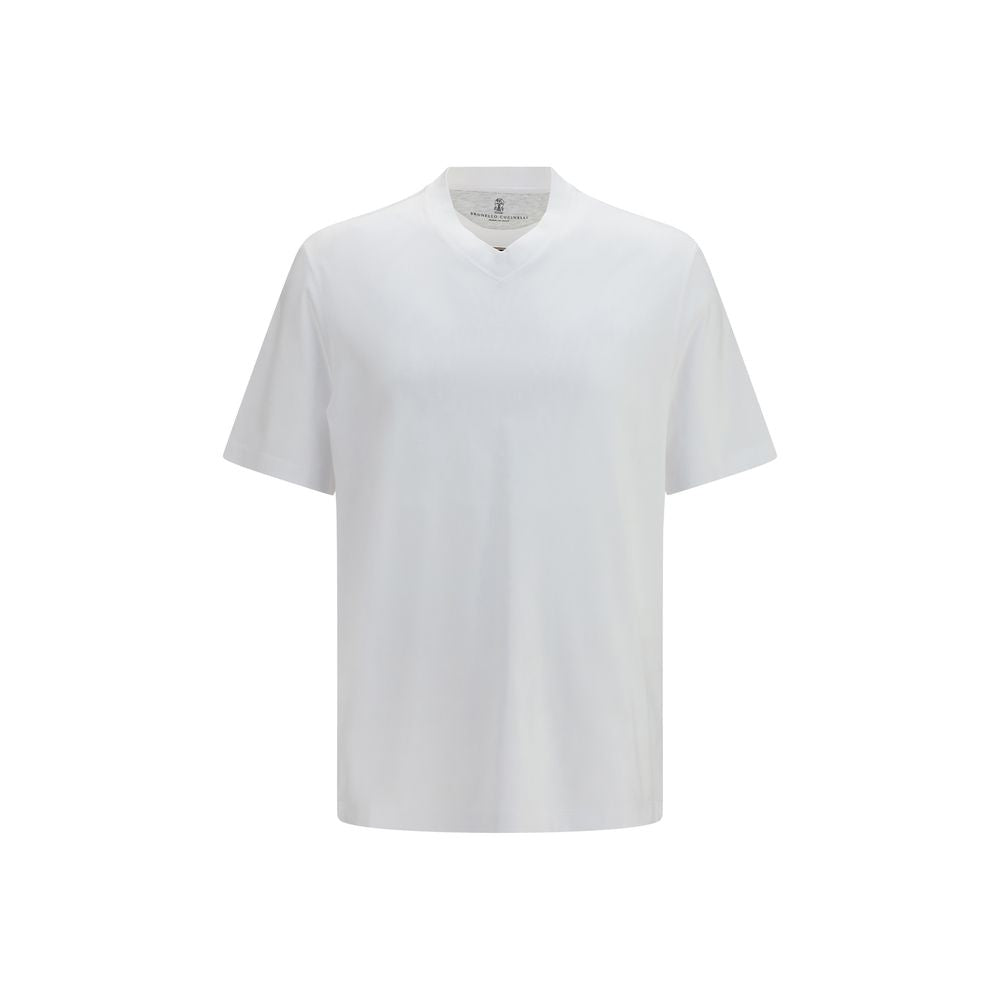 Brunello Cucinelli Weißes Baumwoll-T-Shirt