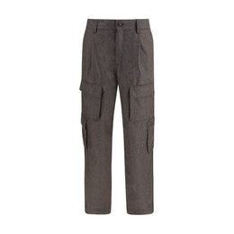 Brunello Cucinelli Braune Cargo-Hose aus Ovis Aries Wolle