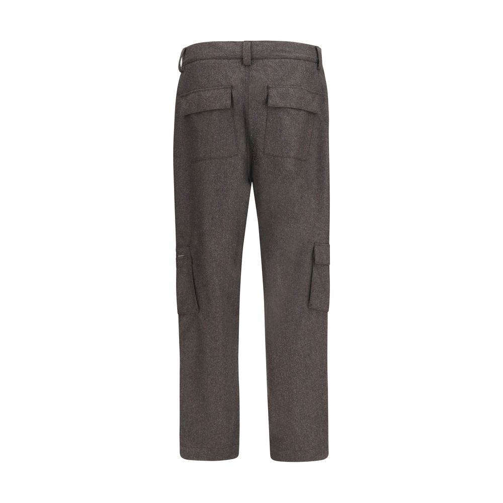 Brunello Cucinelli Braune Cargo-Hose aus Ovis Aries Wolle