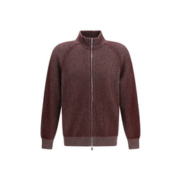 Brunello Cucinelli Kaschmir-Strickjacke in Bordeaux