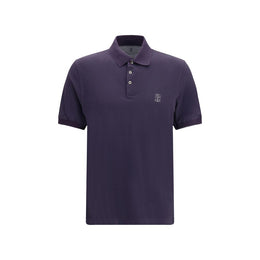 Brunello Cucinelli Lila Baumwoll-Poloshirt