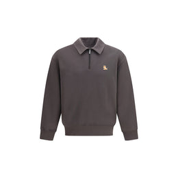 Maison Kitsuné Grauer Bio-Baumwoll-Sweatshirt