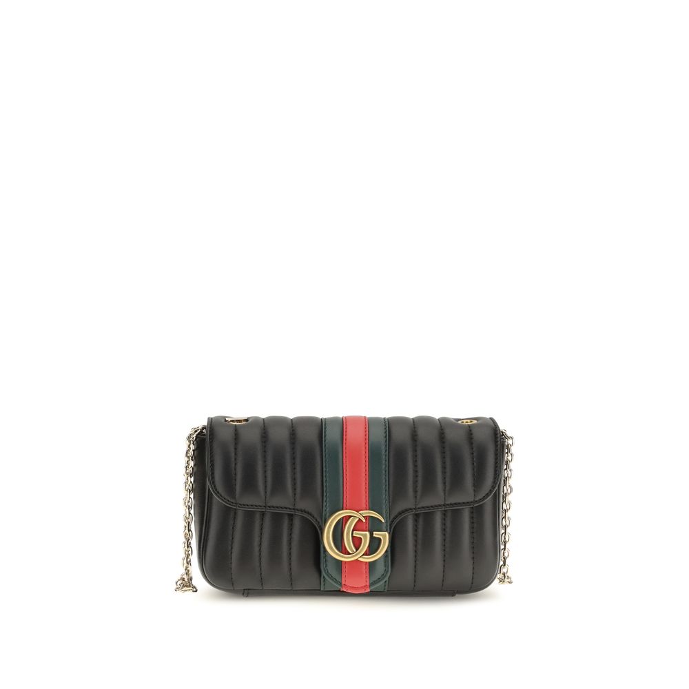 Gucci Schwarze Bos Taurus Kalbsleder Schultertasche