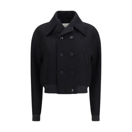 Ami Paris Schwarzer Oves Aries Bomber aus Wolle