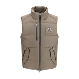 Moose Knuckles Beige Baumwoll-Ärmellose Jacke