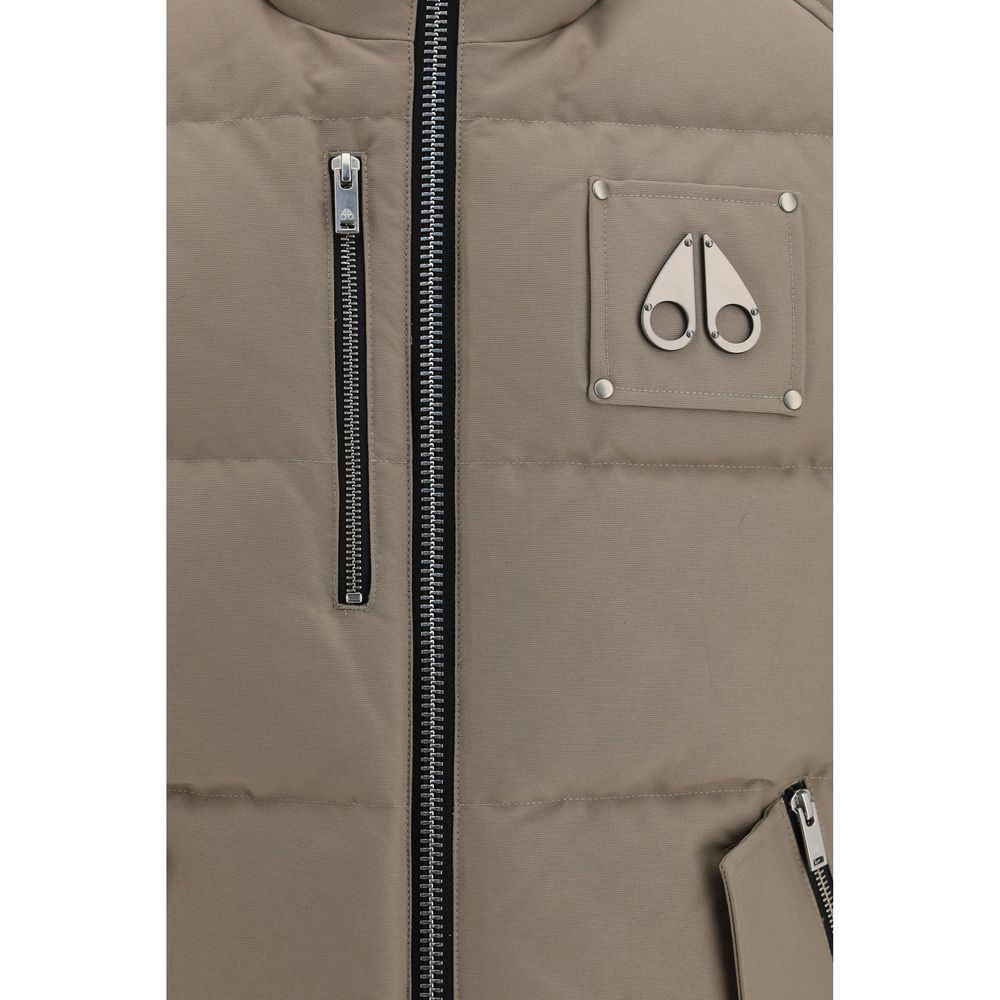 Moose Knuckles Beige Baumwoll-Ärmellose Jacke