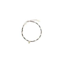 Brunello Cucinelli Braunes Silberarmband