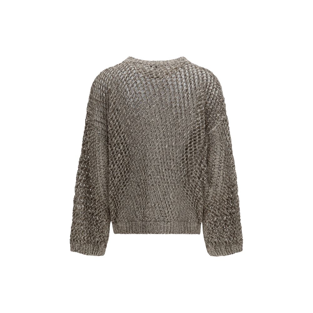Brunello Cucinelli Beige Seiden-Sweatshirt