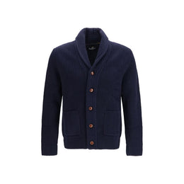 Barbour Blauer Wollcardigan Oves Aries