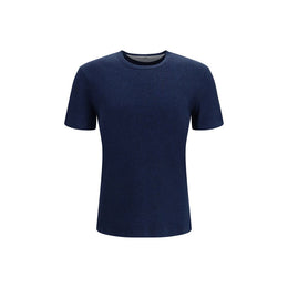 Brunello Cucinelli Blaues Baumwoll-T-Shirt