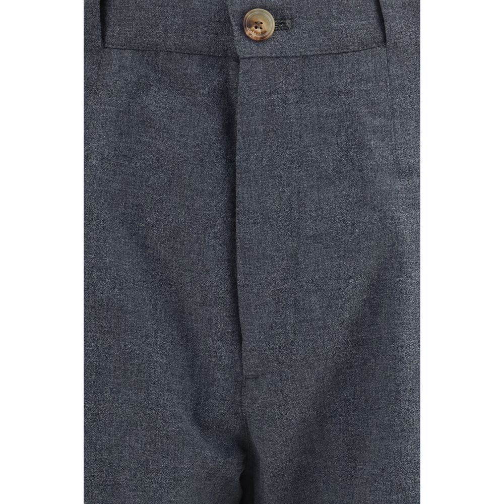 Brunello Cucinelli Graue Hose aus Wolle Ovis Aries
