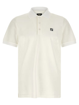 Fendi Weißes Poloshirt aus Baumwolle