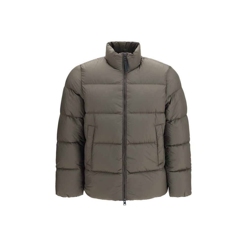 Woolrich Zweifarbige Daunenjacke in voller Länge