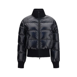 Moose Knuckles Schwarze Nylon-Jacke in voller Länge