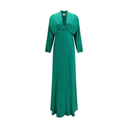 Forte_Forte Zweifarbige Seiden-Cocktailkleid
