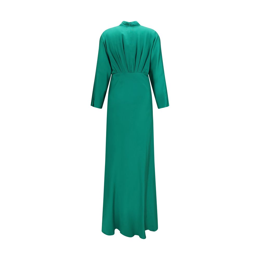 Forte_Forte Zweifarbige Seiden-Cocktailkleid