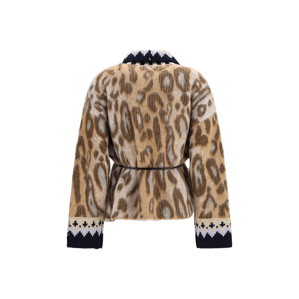 Forte_Forte Beige Alpaka Vicugna Pacos Strickjacke