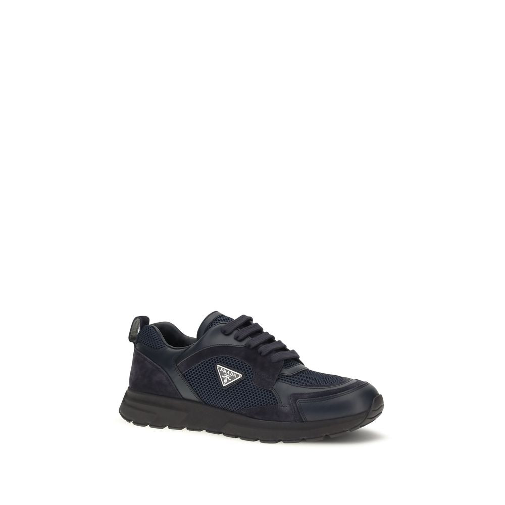 Prada Blaue Stoff-Sneaker für Sport