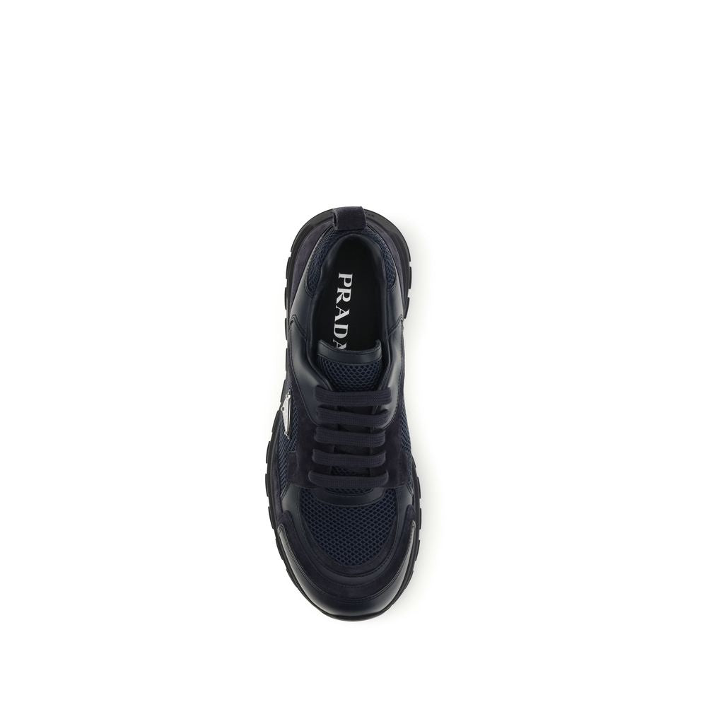 Prada Blaue Stoff-Sneaker für Sport