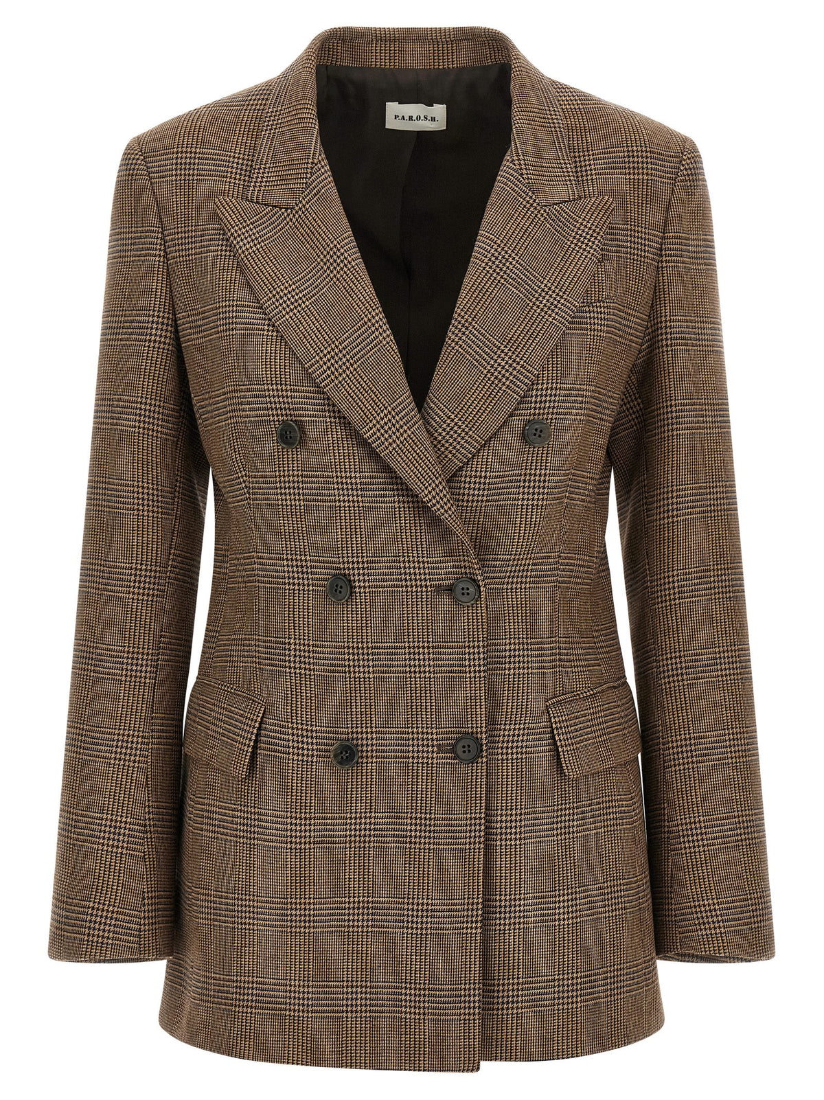 P.A.R.O.S.H. Brauner Viskose-Blazer