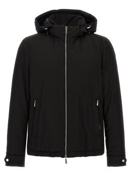 MooRER Schwarze Wolljacke in voller Länge
