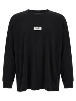 MM6 Maison Margiela Schwarzes Baumwoll-T-Shirt