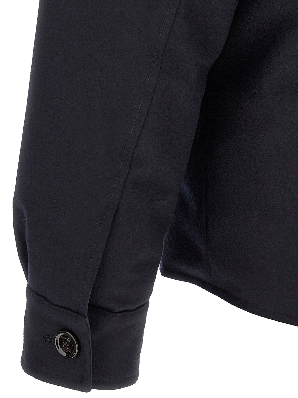 MooRER Blaue Wolljacke in voller Länge