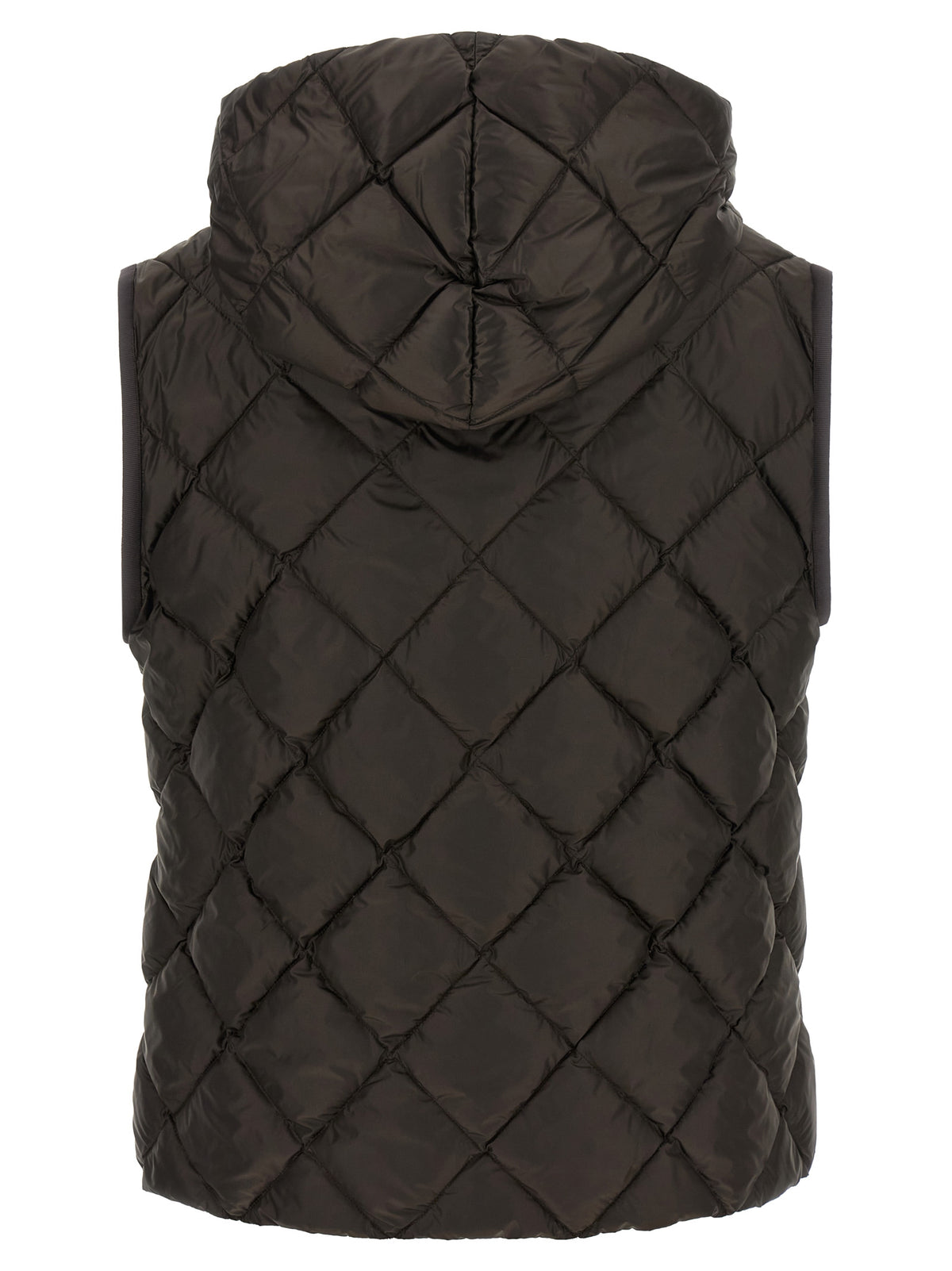 Max Mara Braune ärmellose Jacke aus Polyester
