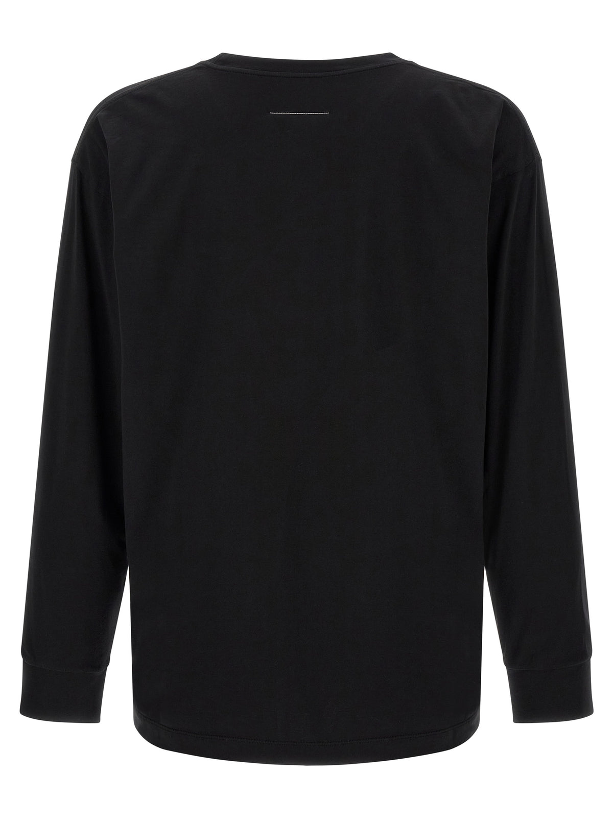 MM6 Maison Margiela Schwarzes Langarm-T-Shirt aus Baumwolle