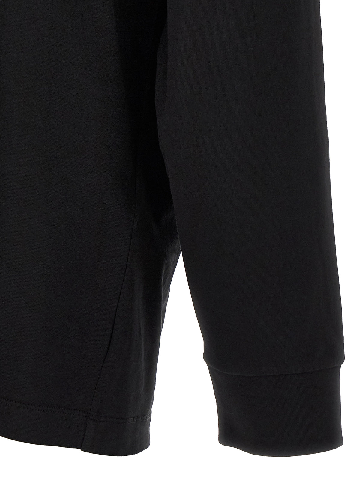 MM6 Maison Margiela Schwarzes Langarm-T-Shirt aus Baumwolle