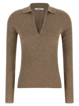 Max Mara Beige Kaschmir-Poloshirt
