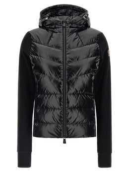 Moncler Grenoble Schwarzer Cardigan aus Polyamid