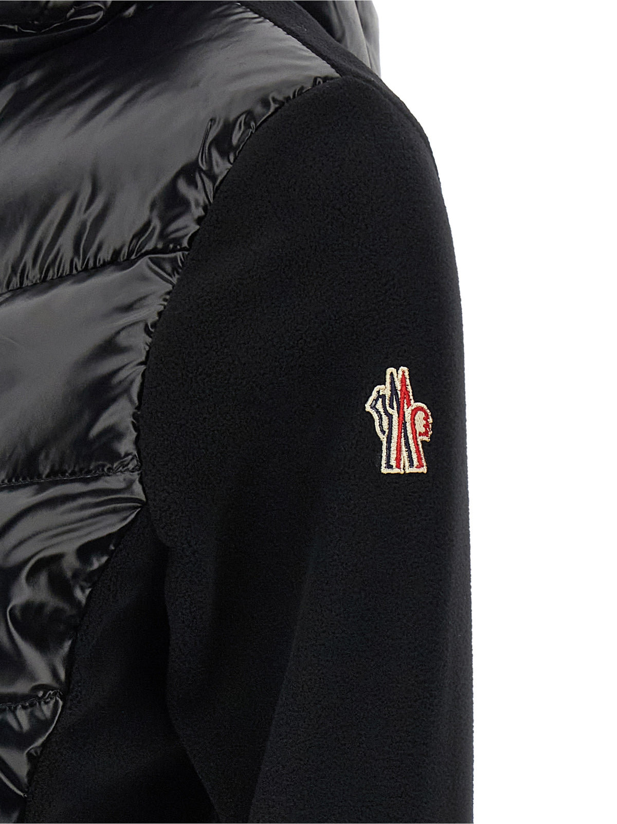 Moncler Grenoble Schwarzer Cardigan aus Polyamid