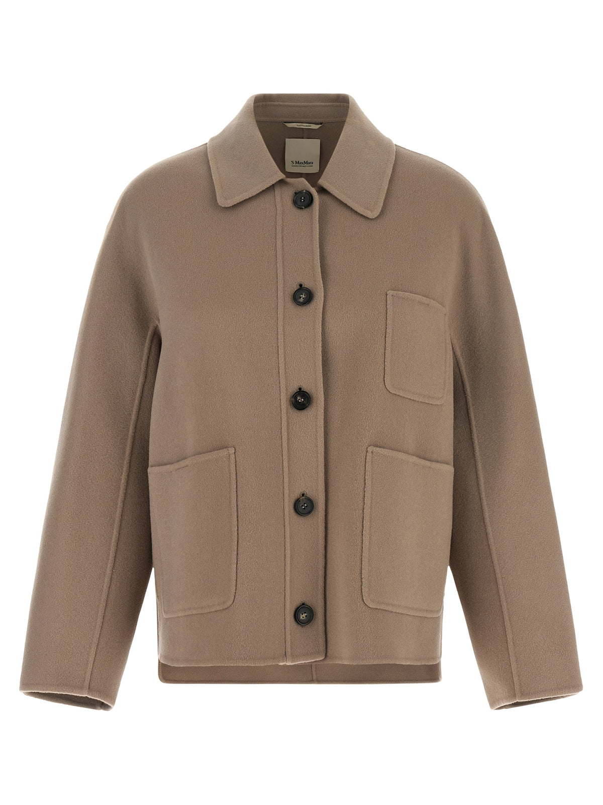 'S Max Mara Beige Wollmantel Lang