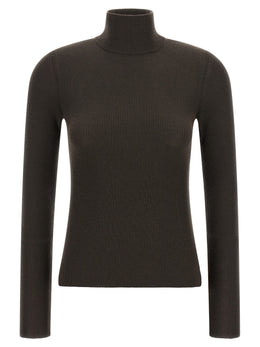 Max Mara Brauner Cardigan aus reiner Schurwolle