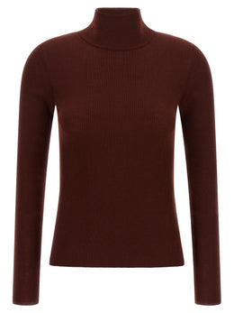 Max Mara Cardigan aus bordeauxroter Schurwolle