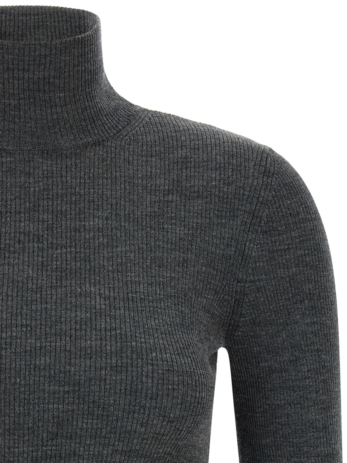 Max Mara Grauer Cardigan aus reiner Schurwolle