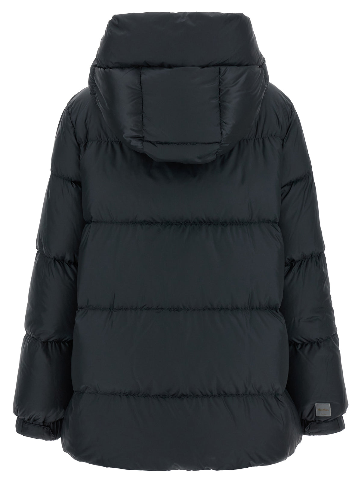 Max Mara Blaue Polyester-Jacke in voller Länge