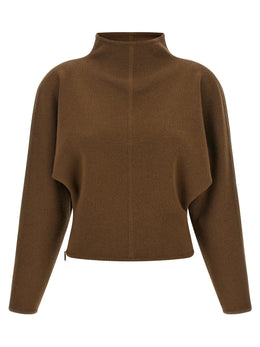 Max Mara Brauner Cardigan aus reiner Schurwolle