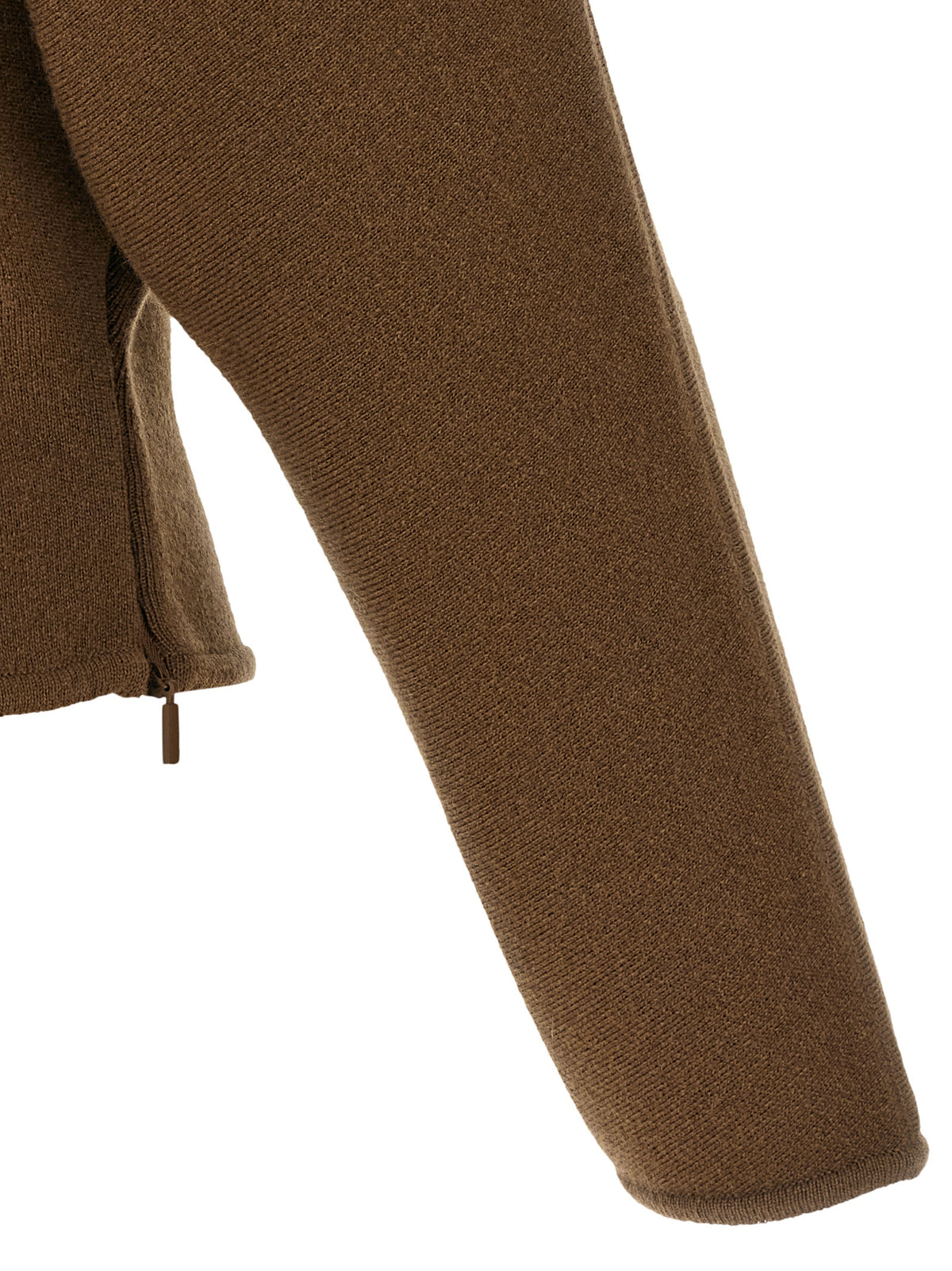 Max Mara Brauner Cardigan aus reiner Schurwolle