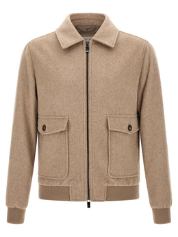 Pal Zileri Beige Wollmantel Lang