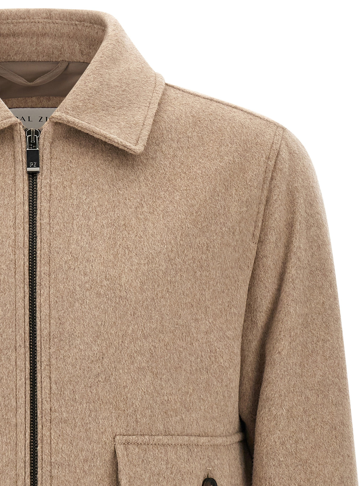 Pal Zileri Beige Wollmantel Lang