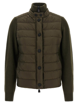 Moncler Grenoble Zweifarbige Polyamid-Strickjacke